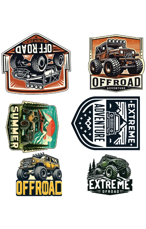 Off Road Adventure Packet Sticker | Printed In Premium Gloss Vinyl With FPF(Fade Protection Film), Water Proof, Precut Sticker, Pack Of 1, Size 2.0 Inches